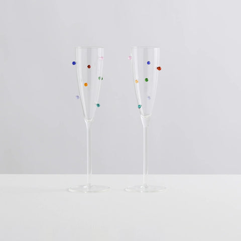 Maison Balzac | 2 Pomponette Champagne Flutes