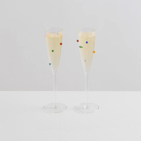 Maison Balzac | 2 Pomponette Champagne Flutes