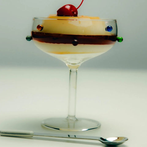 Maison Balzac | 2 Pomponette Champagne Coupes (Clear & Multi)