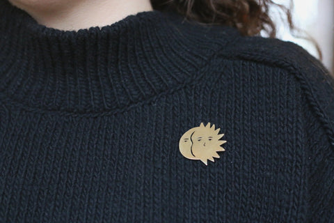 Brass Brooch | The Eclipse