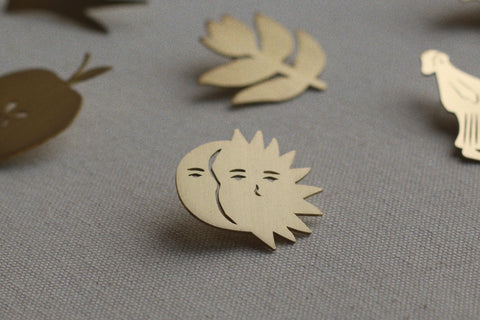 Brass Brooch | The Eclipse
