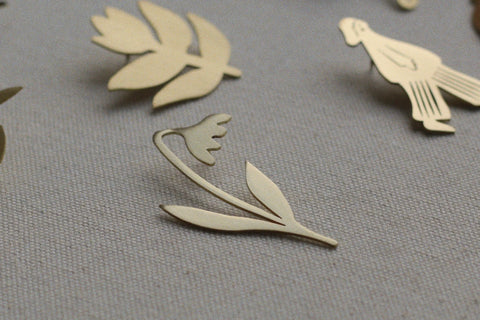 Brass Brooch | The First Light (Flower)