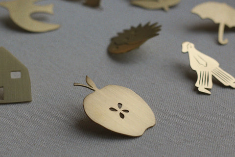 Brass Brooch | The Orchard (Apple)