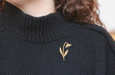 Brass Brooch | The First Light (Flower)