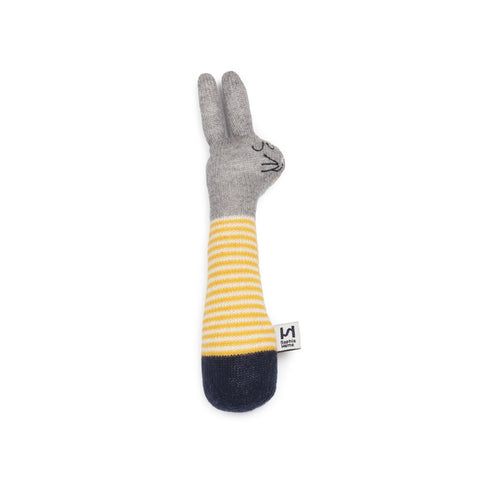 Sophie Home | Cotton Knit Baby Rattle Toy Rabbit Citrus