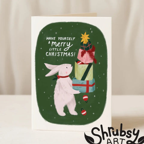 Rabbit & Gift | Have Yourself A Merry Christmas Card