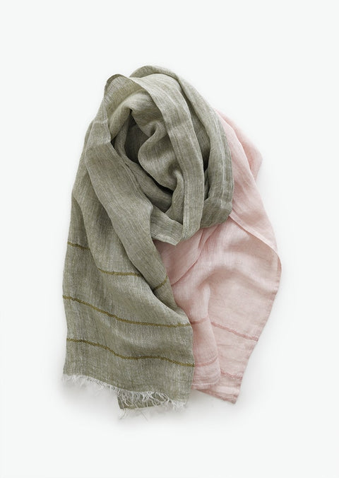 Lapuan Kankurit TSAVO linen scarf (Olive Rose)
