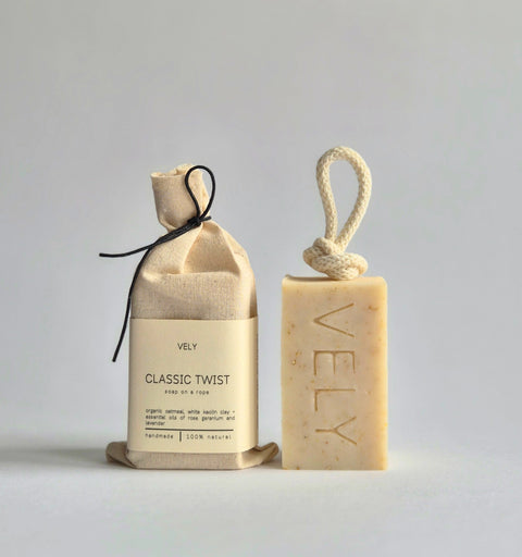 Natural Handmade Soap On A Rope | Classic Oatmeal