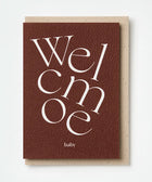 Welcome Baby New Arrival Card (Burgundy)