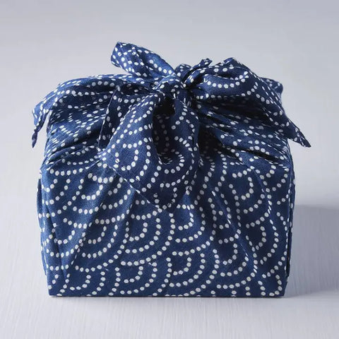 Blue Reusable Furoshiki Wrap 55cm
