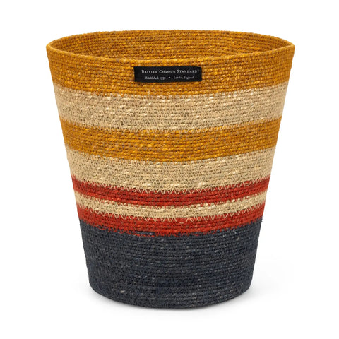 Seagrass Waste Paper Basket in Tuscan & Guardsman Red