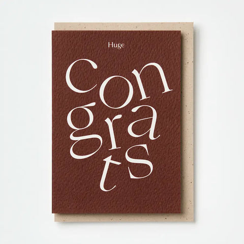 Huge Congrats Card (Burgundy)