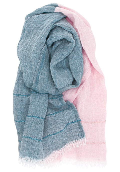 Lapuan Kankurit TSAVO linen scarf (Blue Pink)