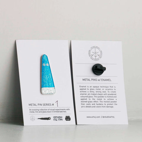 Metal Pin | Blue Glitter Ghost