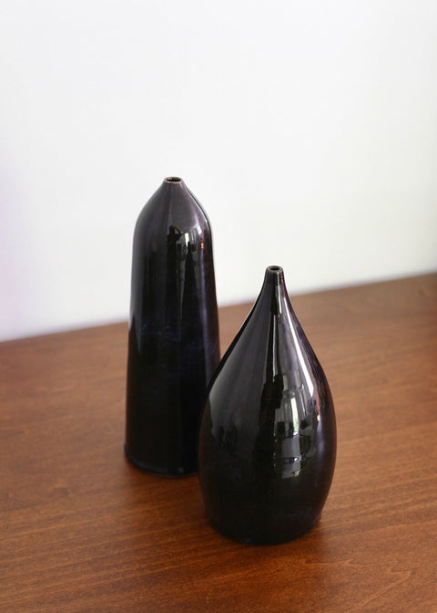Wilson & Emho Ceramics | High gloss gradient blue glazed vase #2