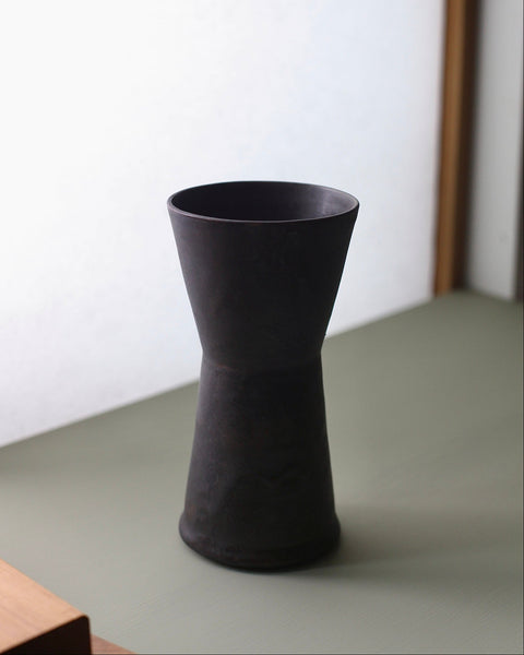 Wilson Emho Ceramics | Metallic glazed funnel vase